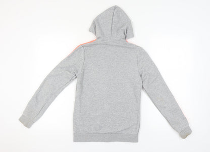 Adidas Girls Grey Full Zip Hoodie 13-14 Years Sports Fashion
