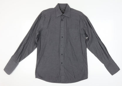 Thomas Nash Men’s Grey Cotton Dress Shirt Size 15 Formal