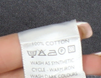 Thomas Nash Men’s Grey Cotton Dress Shirt Size 15 Formal