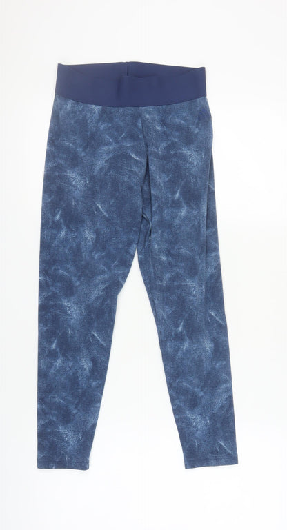 Adidas Women's Blue Leggings, Size 8-10, Slim Fit