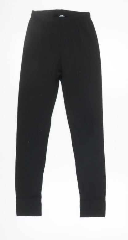 Unisex Adultss UK Size 2XS Trespass Regular Fit Jogger Black Trousers