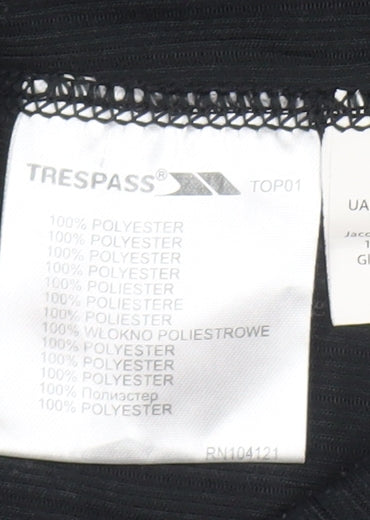 Unisex Adultss UK Size 2XS Trespass Regular Fit Jogger Black Trousers