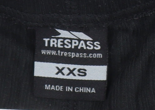 Unisex Adultss UK Size 2XS Trespass Regular Fit Jogger Black Trousers