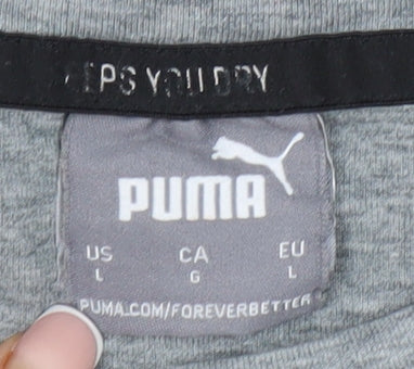 Mens UK Size L PUMA Grey Pullover Sweatshirt