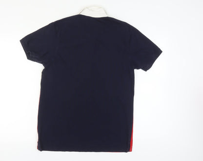 FILA Men's Multicoloured Cotton Polo Shirt M