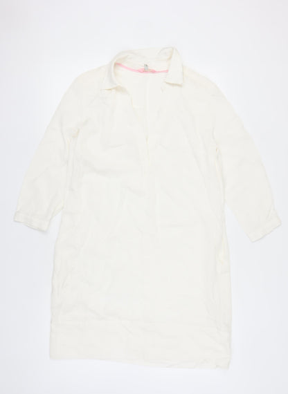 Joules Women's Ivory Shirt Dress Size 12