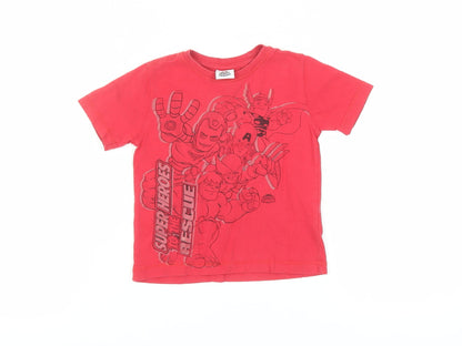 Marvel Boys Red Superhero T-Shirt 3-4 Years Casual Wear