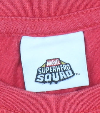 Marvel Boys Red Superhero T-Shirt 3-4 Years Casual Wear
