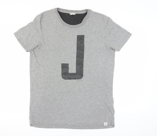 Jack & Jones Men's Grey M Crew Neck T-Shirt