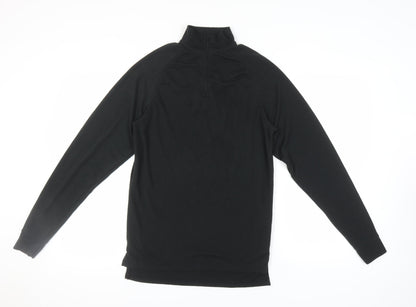 Trespass Men's Black Long Sleeve High Neck T-Shirt L