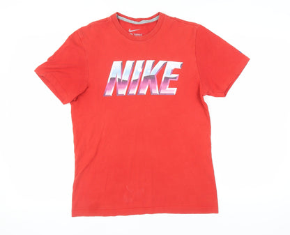 Nike Men's Red Graphic Print T-Shirt S