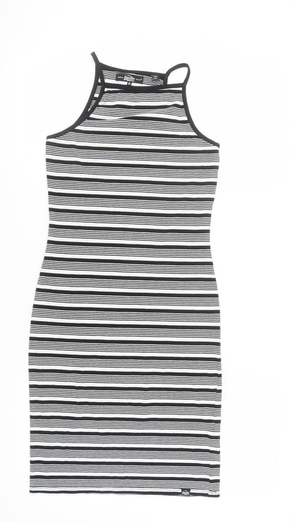 Superdry Women's Black Striped Dress Small