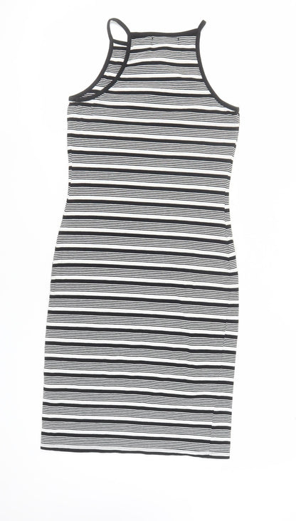Superdry Women's Black Striped Dress Small