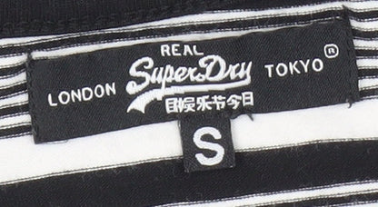 Superdry Women's Black Striped Dress Small
