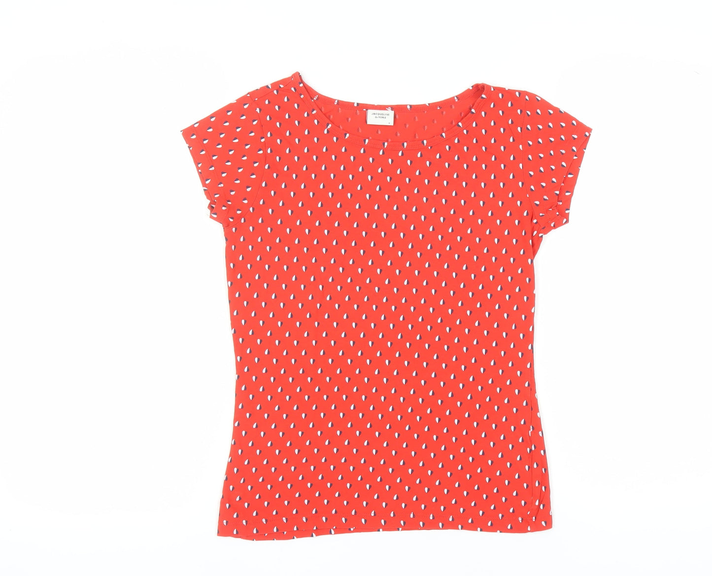 Jacqueline de Yong Women's Red Casual T-Shirt, Size S