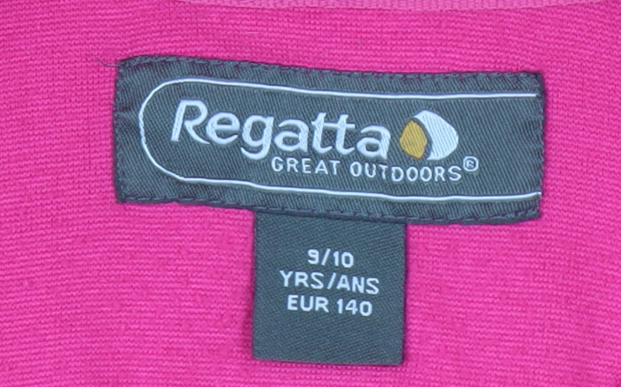 Regatta Girls Pink 1/2 Zip Fleece Sweatshirt 9-10 Years