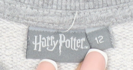 Womens UK Size 12 Harry Potter Grey Pullover Sweatshirt