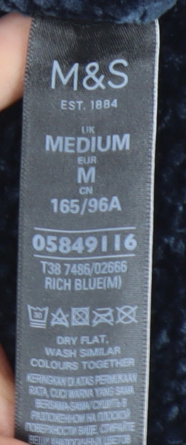 Womens UK Size M Marks and Spencer Blue Pullover Jumper
