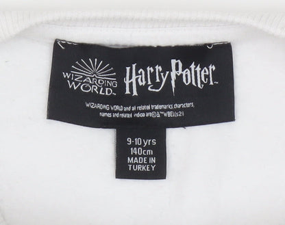 Harry Potter Girls White Pullover Sweatshirt 9-10 Yrs