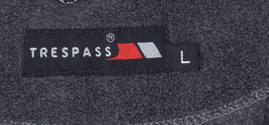 Trespass Men's Black Fleece Sweatshirt L High Neck