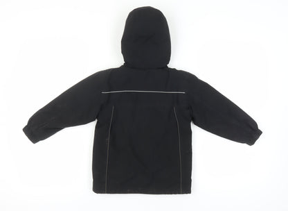 Karrimor Boys Black Puffer Jacket, Size 4-5 Years, Winter Hooded