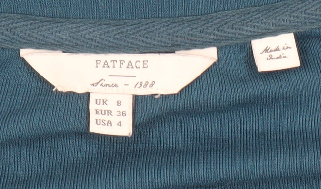 FatFace Women's Blue V-Neck Sleeveless Top, UK 8