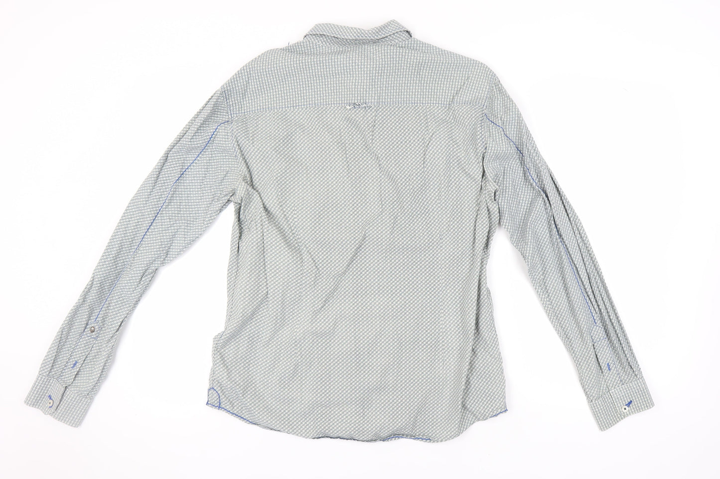Firetrap Men's Grey Geometric Long Sleeve Shirt XL