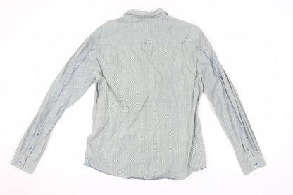 Firetrap Men's Grey Geometric Long Sleeve Shirt XL