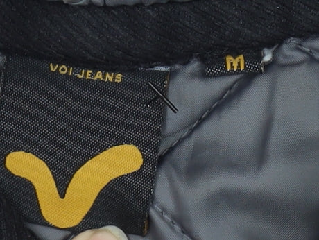 Mens UK Size M Voi Jeans Black Quilted Coat