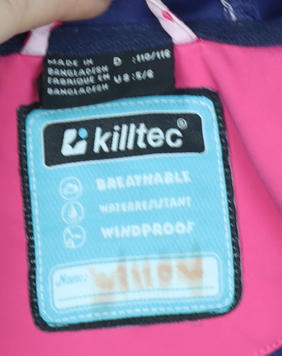 Killtec Girls Pink Spotted Jacket, 9 Years, Breathable & Stylish