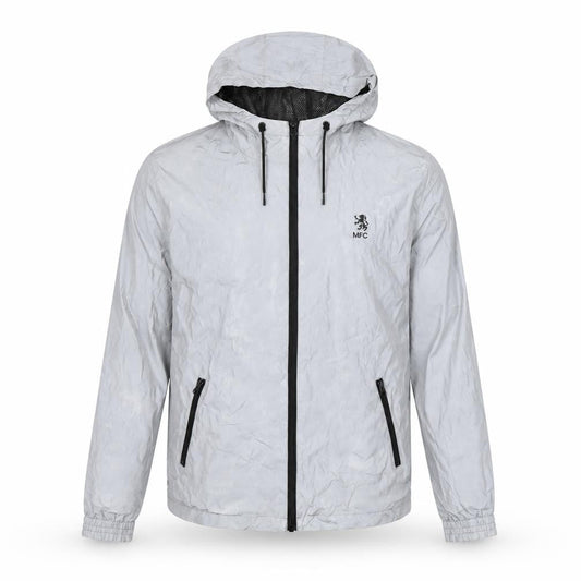 Euro-Sports Men's Grey Windbreaker Jacket, Size S