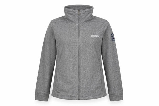 Front view of Regatta Women's Grey Full Zip Activewear Jacket
