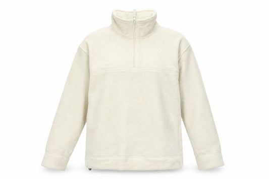 Front view of Active Women's Beige Fleece Pullover Sweatshirt, size 10