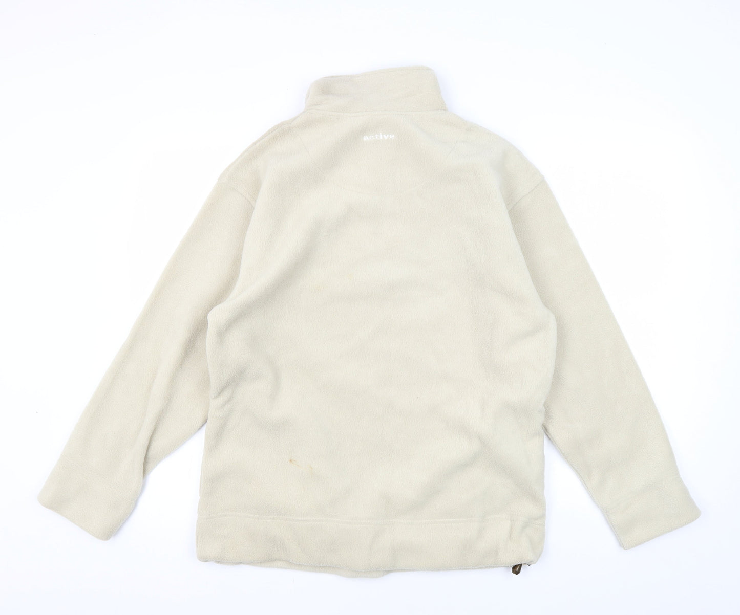 Active Women's Beige Fleece Pullover Sweatshirt Size 10