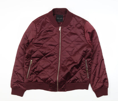 Mens UK Size 18 New Look Red Bomber Jacket