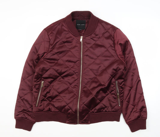 Mens UK Size 18 New Look Red Bomber Jacket