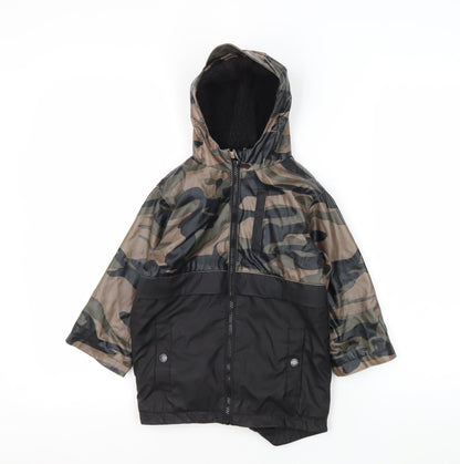 Firetrap Boys Camouflage Rain Coat 2-3 Years