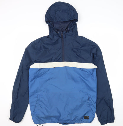 Mens UK Size S VANS Blue Windbreaker Coat