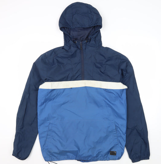 Mens UK Size S VANS Blue Windbreaker Coat