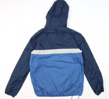 Mens UK Size S VANS Blue Windbreaker Coat