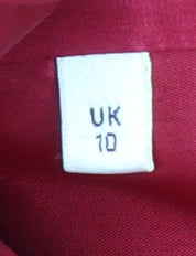 Womens UK Size 10 Viyella Red Pea Coat