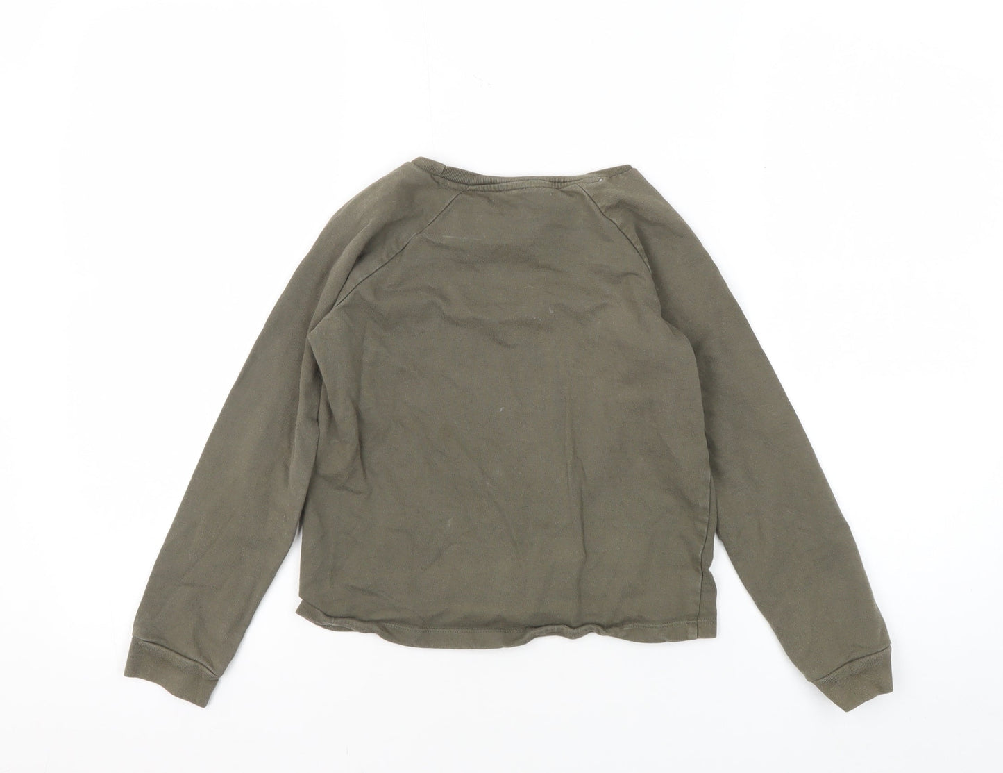 DKNY Girls Green Long Sleeve T-Shirt - Size 10 Years