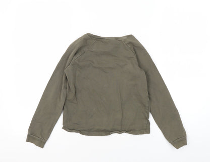 DKNY Girls Green Long Sleeve T-Shirt - Size 10 Years