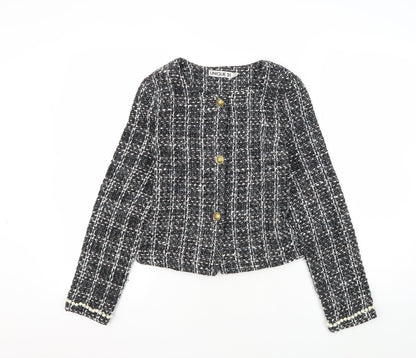 UNIQUE 21 Women's Black Tweed Jacket Size 8