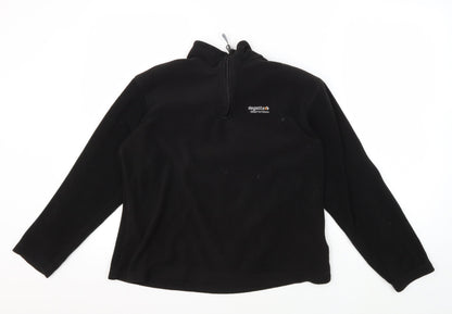Regatta Women's Black Fleece Sweater, Size 12, 1/4 Zip