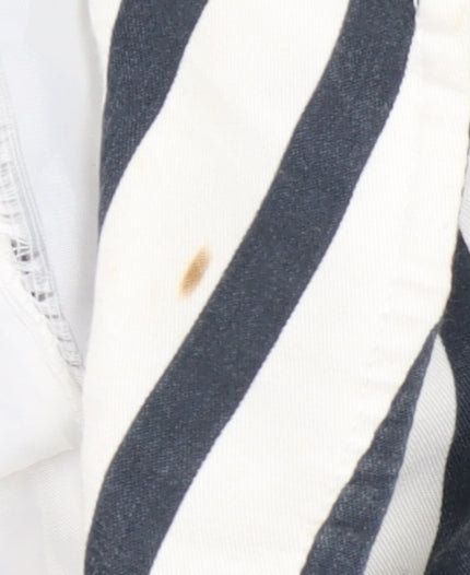 Stella Women's White Striped Blazer - Size L - Classic Style