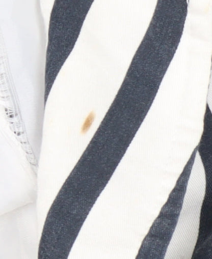 Stella Women's White Striped Blazer - Size L - Classic Style
