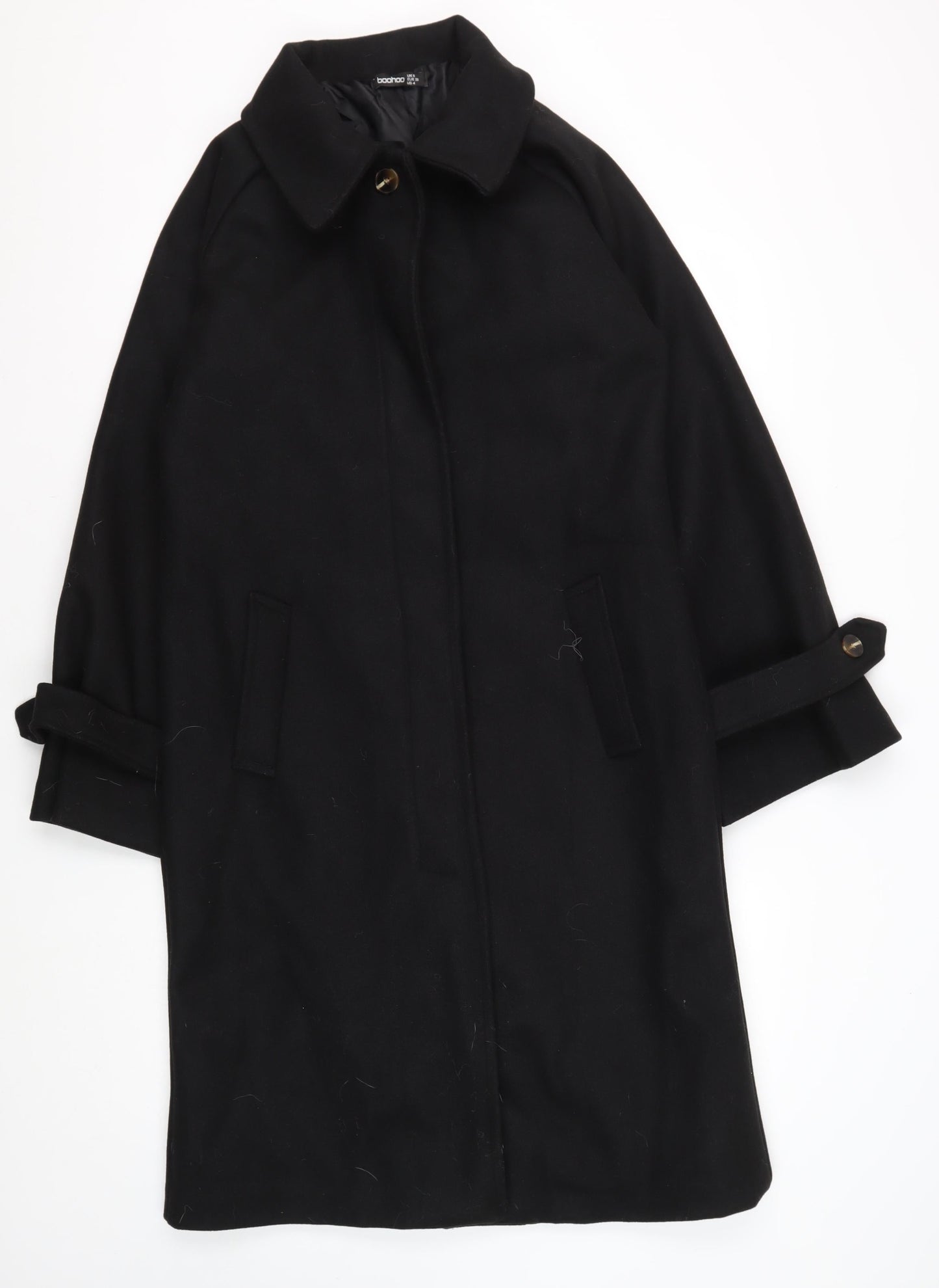 Womens UK Size 8 Boohoo Black Cape