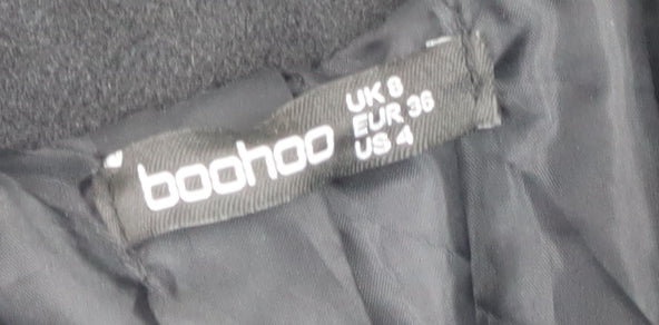 Womens UK Size 8 Boohoo Black Cape