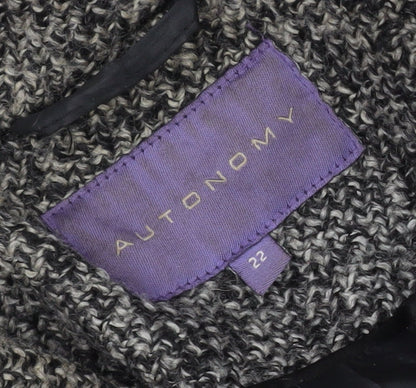 Autonomy Women's Grey Tweed Long Sleeve Jacket Size 22